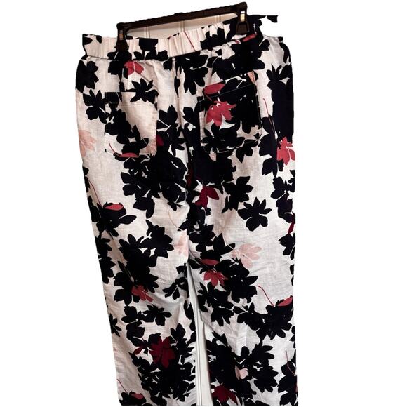 Liz Claiborne Woide leg Pants Lenin Cotton Beach Resort Vacation Pool - Picture 5 of 7